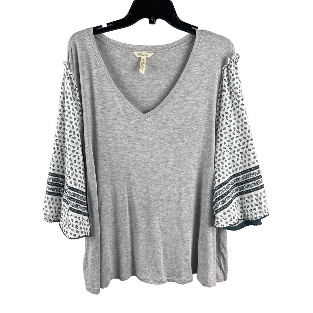 Matilda Jane Gray and White Blouse